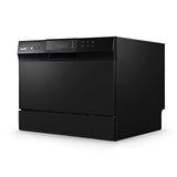 COMFEE’ Countertop Dishwasher, Energy Star Portable Dishwasher, 6 Place Settings & 8 Washing Programs, Speed, Baby-Care, ECO& Glass, Dish Washer for Dorm, RV& Apartment, Black