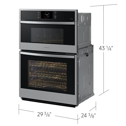 SAMSUNG 30" Microwave Combination Wall Oven with Steam Cook, Stainless Steel, NQ70CG600DSRAA