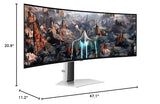 SAMSUNG 49" Odyssey G93SC Series OLED Curved Gaming Monitor, 240Hz, 0.03ms, Dual QHD, DisplayHDR True Black 400, FreeSync Premium Pro, Height Adjustable Stand, LS49CG932SNXZA, 2023