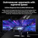 SAMSUNG 49" Odyssey G93SC Series OLED Curved Gaming Monitor, 240Hz, 0.03ms, Dual QHD, DisplayHDR True Black 400, FreeSync Premium Pro, Height Adjustable Stand, LS49CG932SNXZA, 2023