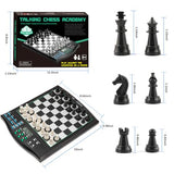 Talking Chess Academy Electronic Chess Set, Magnetic Computer Chess Game with Interactive Teaching System for Beginners, Advanced AI for Improving Players, Perfect for Kids & Adults, Simple and Noble