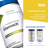 4Life Transfer Factor GluCoach - Targeted Healthy Hormone Balance, Endocrine, and Metabolic System Support - Dietary Supplement Supports Healthy Metabolism - 120 Capsules