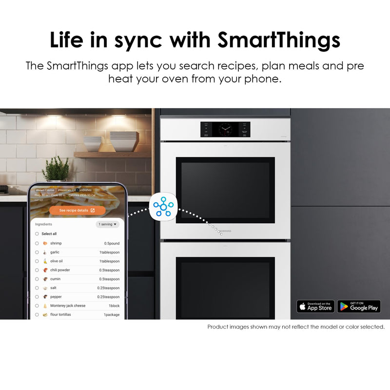 SAMSUNG 30" Microwave Combination Wall Oven with Steam Cook, Stainless Steel, NQ70CG600DSRAA