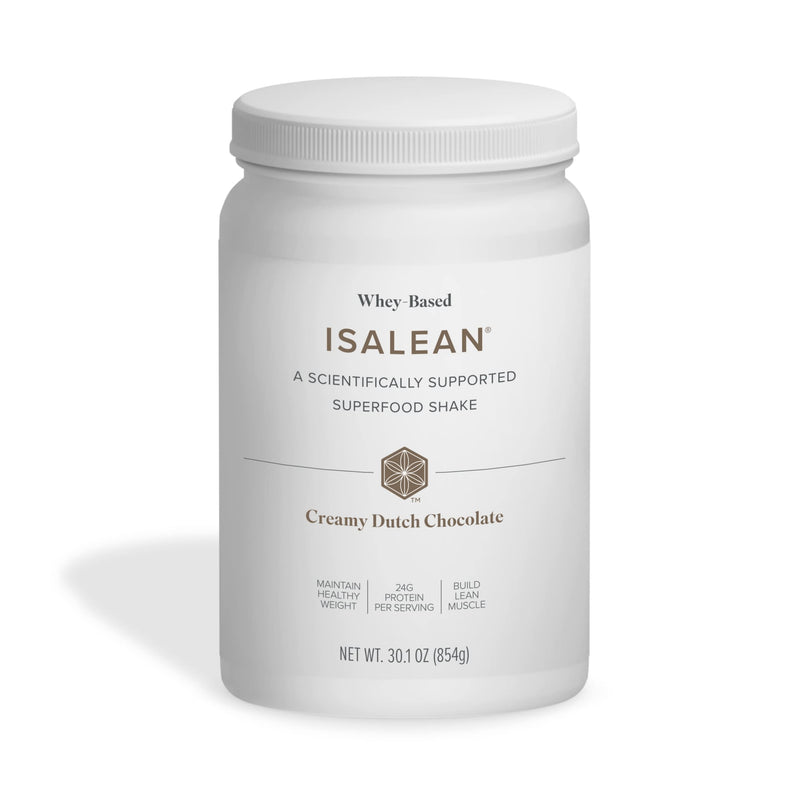 Isagenix IsaLean Shake - Meal Replacement Protein Shake Supports Healthy Weight & Muscle Growth - Protein Powder Enriched with 23 Vitamins - Creamy Dutch Chocolate, 30.1 Oz (14 Servings)