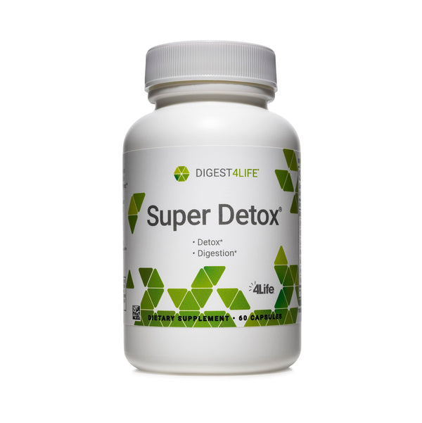 4Life Super Detox - Dietary Supplement Supports Detoxification and Healthy Liver Function - Supplement Formula with Artichoke, Calcium D-Glucarate, and Milk Thistle - 60 Capsules