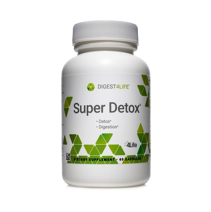 4Life Super Detox - Dietary Supplement Supports Detoxification and Healthy Liver Function - Supplement Formula with Artichoke, Calcium D-Glucarate, and Milk Thistle - 60 Capsules