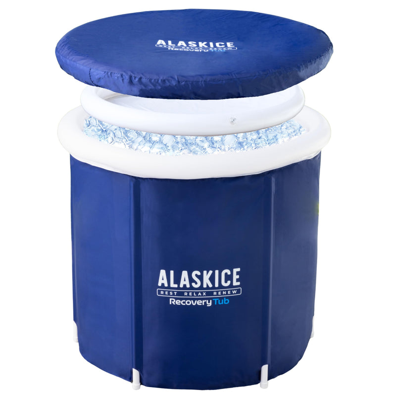 ALASKICE Ice Bath Tub for Athletes, Large Cold Plunge Tub with Thermal Lid, Multi-Layered Ice Plunge Tub for Effective Therapy Recovery, Ideal for Home and Outdoor Use