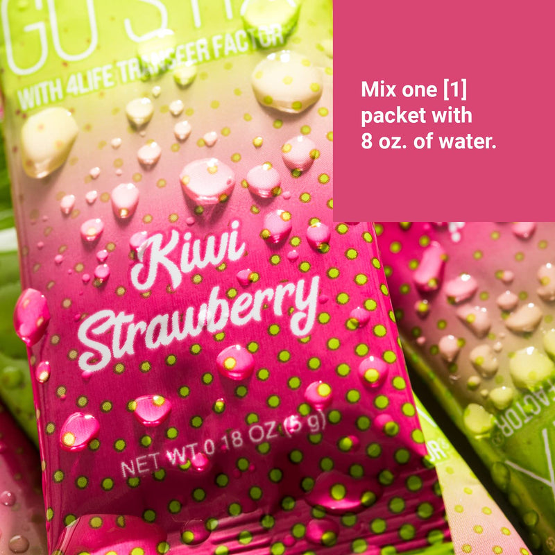 4Life Energy Go Stix - Healthy Energy Source - Kiwi Strawberry Drink Mix - Contains Natural Caffeine from Guarana, Maca, Yerba Mate, and Green Tea Leaf Extract - 15 Packets