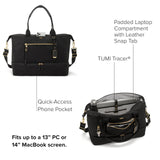 TUMI - Voyageur Contine Weekender - Travel Weekend Bag for Women - Holds Up to 14" Laptop - Multiple Compartment & Pockets - Black & Gold Hardware