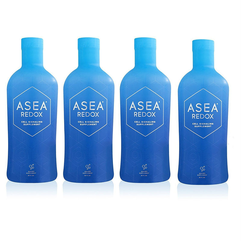 ASEA Redox Cell Signaling Supplement - Cellular Energy & Heart Supplements for Men and Women - Hormonal Balance & Energy Booster for Women and Men for Vibrant Age-Defying Living (Four 32oz Bottles)