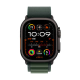 Apple Watch Ultra 2 [GPS + Cellular 49mm] Smartwatch, Sport Watch with Black Titanium Case with Dark Green Alpine Loop - M. Fitness Tracker, Precision GPS, Action Button, Carbon Neutral