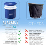 ALASKICE Ice Bath Tub for Athletes, Large Cold Plunge Tub with Thermal Lid, Multi-Layered Ice Plunge Tub for Effective Therapy Recovery, Ideal for Home and Outdoor Use