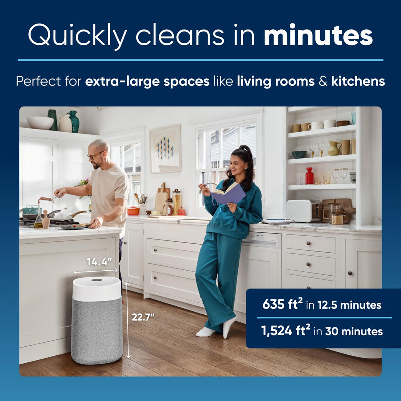 BLUEAIR Air Purifiers for Large Rooms, Cleans 3,048 Sqft In One Hour, HEPASilent Smart Air Cleaner For Home, Pets, Allergies, Virus, Dust, Mold, Smoke - Blue Pure 211i Max