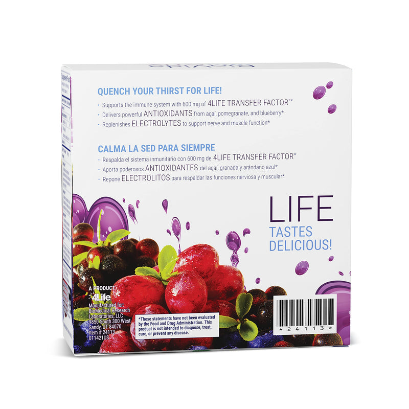 4Life Transfer Factor RioVida Stix Tri-Factor Formula - Support Healthy Immune System with Elderberry, Blueberry, Pomegranate, and Acai - Antioxidant Support - 15 Powder Packs