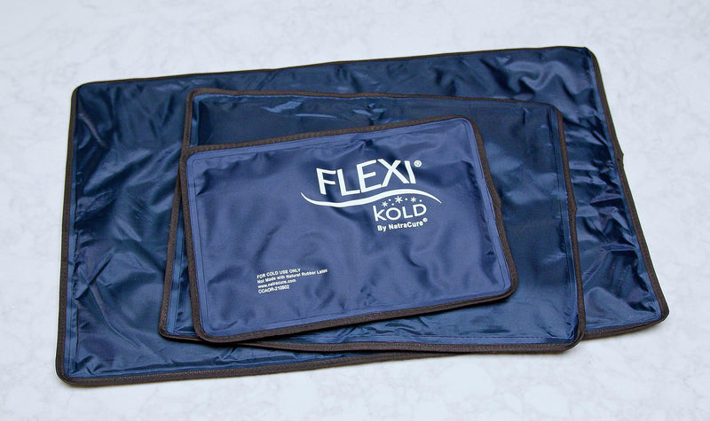 2 FlexiKold Gel Ice Packs - Ice Packs for Injuries Reusable, Back Pain Relief, Knee Ice Pack Wrap, After Surgery, Ice Pack for Knee - 6303-COLD-2PK by NatraCure - Medium - 7.5” x 11.5” – 2PK