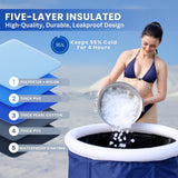 ALASKICE Ice Bath Tub for Athletes, Large Cold Plunge Tub with Thermal Lid, Multi-Layered Ice Plunge Tub for Effective Therapy Recovery, Ideal for Home and Outdoor Use