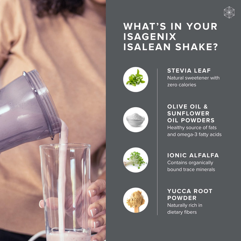 Isagenix IsaLean Shake - Meal Replacement Protein Shake Supports Healthy Weight & Muscle Growth - Protein Powder Enriched with 23 Vitamins - Creamy French Vanilla, 29.1 Oz (14 Servings)