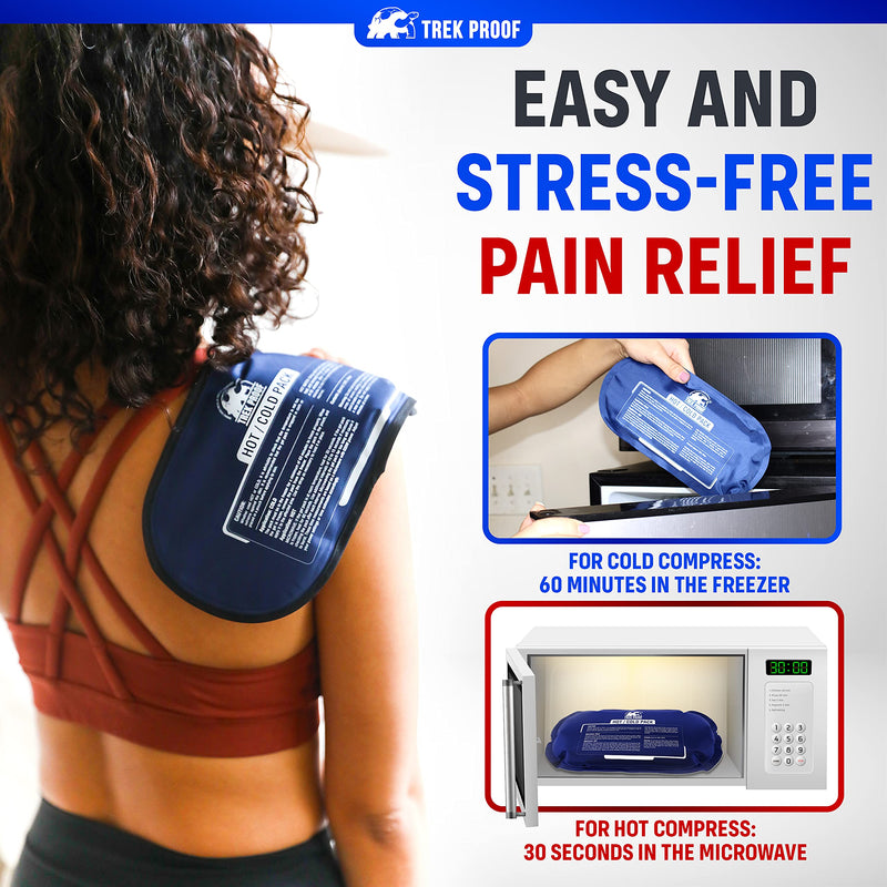 Ice Pack (3-Piece Set) – Reusable Hot and Cold Therapy Gel Wrap Support Injury Recovery, Alleviate Joint and Muscle Pain – Rotator Cuff, Knees, Back & More (3 Piece Set - Classic)