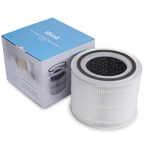 LEVOIT Air Purifier Replacement Filter, 3-in-1 True HEPA, High-Efficiency Activated Carbon, Core 300-RF, 1 Pack, White