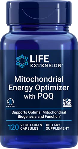 Life Extension Mitochondrial Energy Optimizer with PQQ – Benefits the Body by Energizing Every Cell – Gluten-Free, Non-GMO, Vegetarian – 120 Capsules