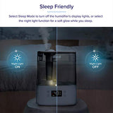 LEVOIT Humidifiers for Bedroom Large Room Home, 6L Top Fill Cool Mist Air Ultrasonic for Plants Indoor with Essential Oils Diffuser for Baby Kids, Smart Control with Humidistat, Quiet Easy Clean, Gray