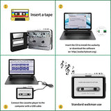 Reshow Cassette Player – Portable Tape Player Captures MP3 Audio Music via USB – Compatible with Laptops and Personal Computers – Convert Walkman Tape Cassettes to iPod Format (Silver)
