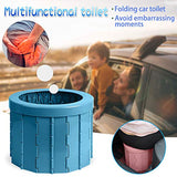 2020 Upgraded Portable Folding Car Toilet Stool, Travel Potty for Adults Children, Mobile Emergency Toilet, Commode Toilet Seat Porta Potty Car Toilet for Camping, Hiking, Long Trips, Traffic jam