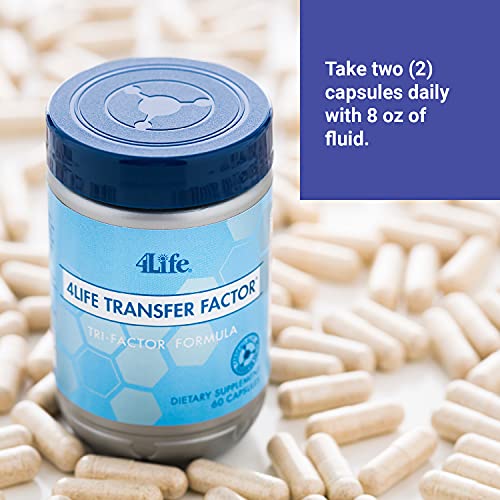 4Life Transfer Factor Tri-Factor Formula - Immune System Support with Extracts of Cow Colostrum and Chicken Egg Yolk - 60 Capsules