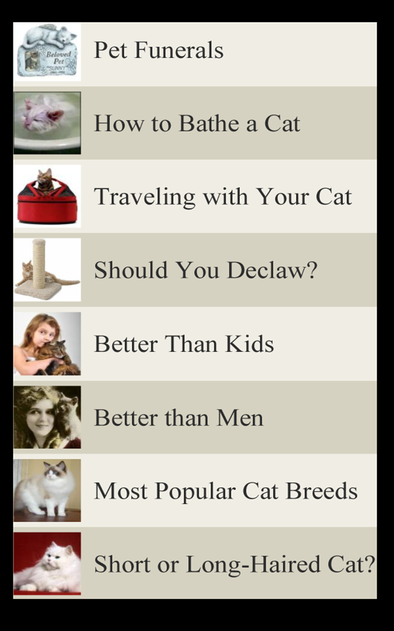 Cat Lists
